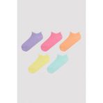 Penti Vibrant Colors Çok Renkli 5li Patik Çorap - Standart