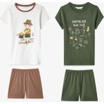 Penti Yeşil Erkek Çocuk Camping Club Pamuklu 2'li Pijama Takımı
