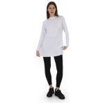 Penye Bizden Viskon Dik Yaka Tunik -Beyaz - 3XL
