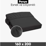 Penye Lastikli Çarşaf Pamuklu Jersey Çift Kişilik 160X200CM Antrasit