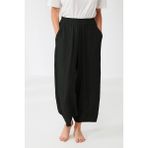 Penye Mood Lux Mood Keten Pantolon - S - Siyah