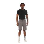 penyebizden Erkek Regular Fit Duble Paça%100 Pamuklu Şort-Granit Gri