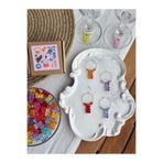 PEONY peonyofficiall Ayı Kadeh Süsü 6'lı Kadeh İşaretleyici Set Gold Renkli Ayıcık Wine Charm