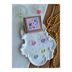 PEONY peonyofficiall Kalp Kadeh Süsü 6'lı Kadeh İşaretleyici Set Gold Renkli Kalp Wine Charm