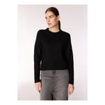 People By Fabrika Bisiklet Yaka Basic Kazak, XS, 5003175635, Siyah, Kadın