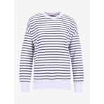 People By Fabrika Bisiklet Yaka Çizgili Beyaz - Siyah Sweatshırt, M, 5003184300, Beyaz - Siyah, kadın