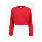 People By Fabrika Bisiklet Yaka Düz Sweatshırt, S, 5003202087, Kırmızı, kadın