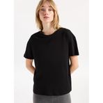 People By Fabrika Bisiklet Yaka Düz T-Shirt, XS, 5003293286, Siyah, Kadın