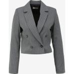 People By Fabrika Crop Gri Kadın Ceket SPBF4SL-CKT5505 - XL