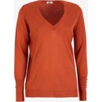 People By Fabrika Kiremit Kadın V Basic Düz Kazak PBF4WL-KZK5014 - XS