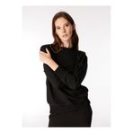 People By Fabrika Siyah Kadın Bisiklet Yaka Loose Fit Sweatshirt PBF4WL-SWT5590
