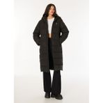 People By Fabrika Siyah Kadın Dik Yaka Kapitone Puffer Mont KAPİTONE
