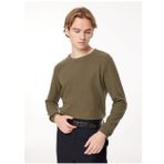People By Fabrika SPBF3WM-SWT5009 Düz Yeşil Bisiklet Yaka Erkek Sweatshirt