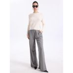 People By Fabrika Standart Bel Relaxed Gri Melanj Pantolon, L, 5003293296, Gri Melanj, Kadın