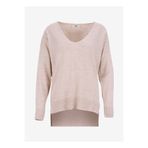 People By Fabrika V Yaka Loose Fit Düz Bej Kazak Kadın PBF5WL-KZK9519