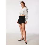 People By Fabrika Yüksek Bel Siyah Kadın Düz Mini Etek SPBF4SL-ETK5574