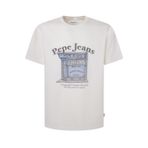Pepe Jeans Aggo erkek tişörtü, beyaz (off-beyaz), L