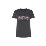 Pepe Jeans Bisiklet Yaka Baskılı Koyu Gri T-Shirt, M, 5003160608, Koyu Gri, Kadın