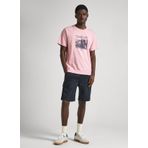 Pepe Jeans Bisiklet Yaka Baskılı Pudra Erkek T-Shirt PM509379 323 COOPER