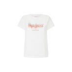 Pepe Jeans Bisiklet Yaka Baskılı T-Shirt, XS, 5003240863, Beyaz, Kadın