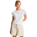 Pepe Jeans Bisiklet Yaka Düz T-Shirt, S, 5003160607, Beyaz, Kadın
