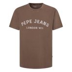 Pepe Jeans Bisiklet Yaka T-Shirt, L, 5003241299, Kahve, Erkek