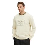 Pepe Jeans Erkek Kapüşon Yaka Sweatshirt, Kırık Beyaz, L Beden