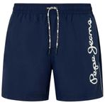 Pepe Jeans Erkek logolu yüzme şortu, Mavi (Navy), S