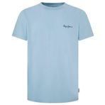Pepe Jeans Erkek Single Cliford tişört, Mavi (Stormy Sea Blue), S