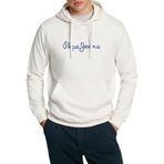Pepe Jeans New Joe kapüşonlu erkek sweatshirt, beyaz (off-beyaz), XL