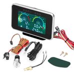 Pepisky 4-in-1 Araba LCD Metre Dijital Yağ Basıncı Gerilim Su Sıcaklığı Yakıt Göstergesi Evrensel Enstrüman 9-36V Araba Kamyon SUV RV için