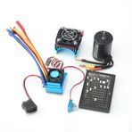 Pepisky 60A Fırçasız ESC Isı Emici ile 3650 Fırçasız Motor 4300KV 1/8/1/10 RC Araba RC Tekne Parçası için Programlama Kartı