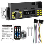 Pepisky BT Araba Stereo Alıcısı Çok Fonksiyonlu MP3 Çalar FM Radyo Eller Serbest Arama U-Disk/TF Kartı/Aux-in Oynatıcı Desteği Araba/Atanı/Ayarlanabilir Telefon Tutacağı Uzaktan Kumanda Renkli Işık
