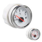 Pepisky Deniz Yakıt Seviye Göstergesi Su Geçirmez Tekne Yakıt Göstergesi 240~33ohm Sinyal 52mm Evrensel OTO Araba Tekne Kamyon Araç RV için LED Aydınlatmalı