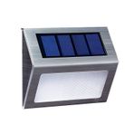 Pepisky Dış Mekan Merdiven Yolları için 3LED Paslanmaz Çelik Güneş Enerjili Bahçe Işığı Patio L-ED Solar Sokak Lambası