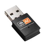Pepisky Dual Band 600Mbps Hz + 5GHz USB Kablosuz Adaptör Wifi 802.11a / b/g/n/ac WiFi USB Adaptörü, MAC Windows Siyah için