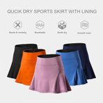 Pepisky Kadın spor etek yüksek bel hızlı kuru cep ruffles astar yoga tenis koşu fitness salonu skort
