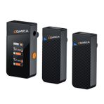 Pepisky Vimo C2 1 Alıcı ve 2 Mikrofonlu Kablosuz Mikrofon Sistemi 200M İletim Aralığı 4 Seviye Ayarlanabilir Hız Android Telefonlar için Dahili Pil Değiştirme Canlı Yayın için Bilgisayar Dizüstü