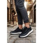 Pepita E274 Rahat Hafif Özel Tasarım Spor Sneaker Erkek Ayakkabı - Siyah