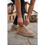 Pepita E327 Rahat Hafif Keten Lastik Bağcıklı Günlük Sneaker Erkek Spor Ayakkabı - Camel