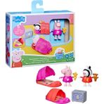 Peppa Pig Peppa'nın Sleepover Oyun Seti, 2 Figür ve 3 Temalı Aksesuar, 3 Yaş ve Üstü Çocuklar için 3 İnç Ölçekli Okul Öncesi Oyuncak F2189