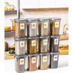 Per-Class 1.2 l 12'li Set Organizer Etiketli Erzak Saklama Kabı