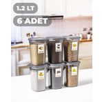 Per-Class 1.2 l 6'lı Set Organizer Etiketli Saklama Kabı