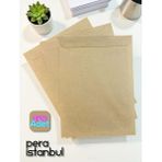 Pera İstanbul 100 Adet 24X32 cm Kraft Davetiye Lüks Tebrik Kartı Mektup Mühür Cüzdan Büyük Kapasiteli Torba Zarf - 16x23