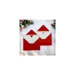 Pera İstanbul 2 Adet 13 x 18 cm Renkli Zarf ve 1 Kalp Desenli I Love You Yazılı Not Kartı Seti