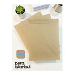 Pera İstanbul 25 Adet 24x32 cm Kraft Davetiye Lüks Tebrik Kartı Mektup Mühür Cüzdan Büyük Kapasiteli Torba Zarf