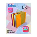 Pera İstanbul Renkli Küçük Zarf 7x9 Cm 25 Li Paket Hediye Doğum Günü Dilekleri Zarfı
