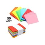 Pera İstanbul Renkli Küçük Zarf 7x9 cm 50'li Paket Canlı Renklerle Dolu Zarflar