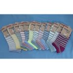 Pera Kadın Parfümlü Çizgili Patik Çorap 12'li Paket - Çok Renkli - 35 - 40
