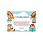Pera KİTAP KURDU BELGESİ / SERTİFİKASI PARLAK KUŞE BASKILI SERTİFİKA 200 GR/M2 10 ADET A4 BOYUT